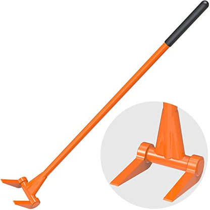 Insaga Fully Welded Pallet Buster 48'' All-Steel Handle Pallet Breaker Heavy Duty Industrial Deck Board Removal Tool, Non-Slip Grip Pallet Pry Bar for Efficient and Effortless Board Removal - color: 48''-solid Head