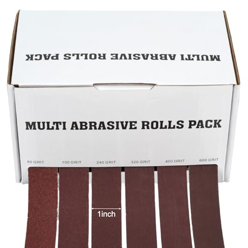 Emery Cloth Roll, 6Rolls 8 Meters Abrasive Sandpaper Roll - size: 6Rolls 26FT