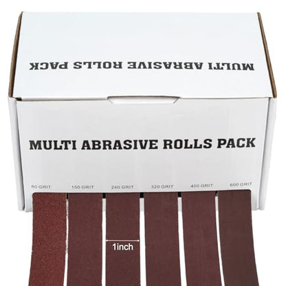 Emery Cloth Roll, 6Rolls 8 Meters Abrasive Sandpaper Roll - size: 6Rolls 26FT