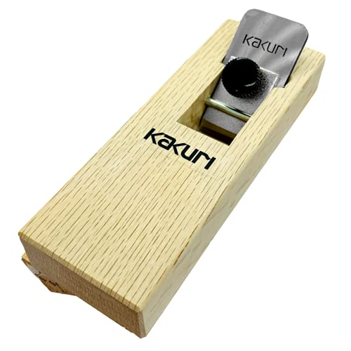KAKURI Chamfer Plane for Wood [Adjustable 30°/45°/60°] - Japanese Corner Bevel Plane for Woodworking - Japanese Steel Blade & Oak Body, Made in JAPAN