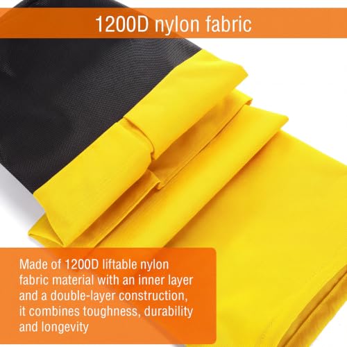36 Inches Heavy Duty Lath Bag, 3 Pockets - color: Black and Yellow, size: 8" X 33.5"