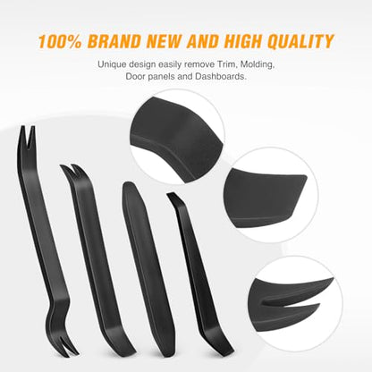 GOOACC Auto Trim Removal Tool Kit No-Scratch - color: 4PCS Trim Removal Tool Black