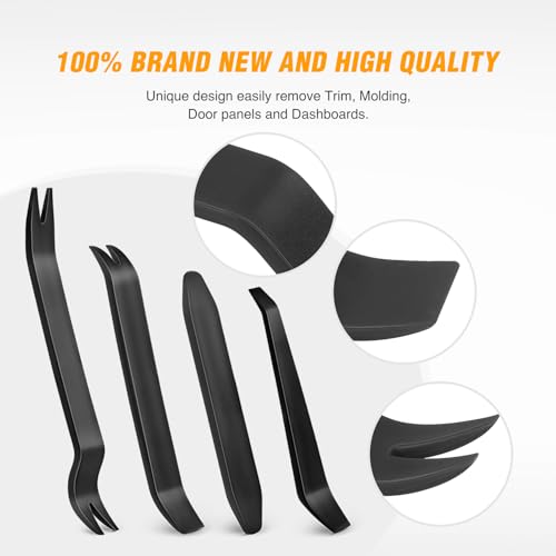 GOOACC Auto Trim Removal Tool Kit No-Scratch - color: 4PCS Trim Removal Tool Black
