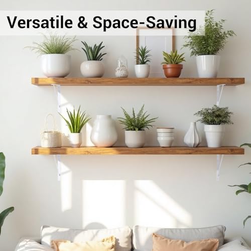 HOME MASTER HARDWARE 20x13 Inch Heavy Duty Shelf Brackets, White 4 Pack - color: White, size: 20 inch x 13 inch-4pcs