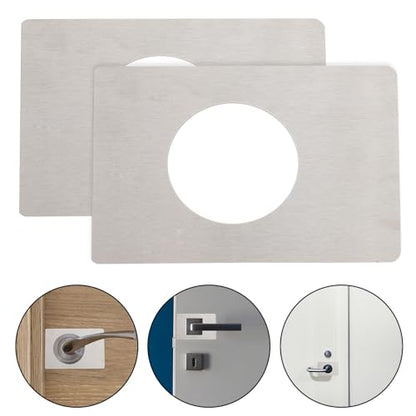 2pcs Stainless Steel Door Strike Plate and Reinforcement Kit for Lock Repair and Door Knob Support Garage and Home Replacement