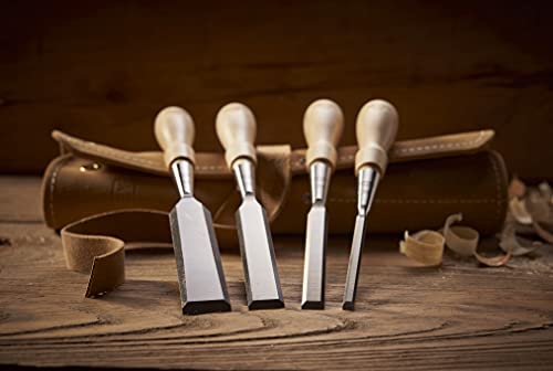 Stanley 1-16-791 Chisel-Set Sweetheart (4-piece), Silver/Tan Brown