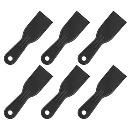 2" Black Flexible Putty Knife Scraper 6 PCS Plastic Putty Knife,