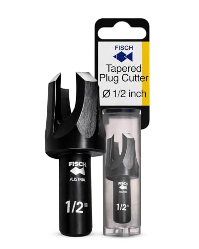 Tapered Plug Cutter Drill Bit - Four Flute Woodworking Tool Steel 1/2 In - size: 1/2-Inch