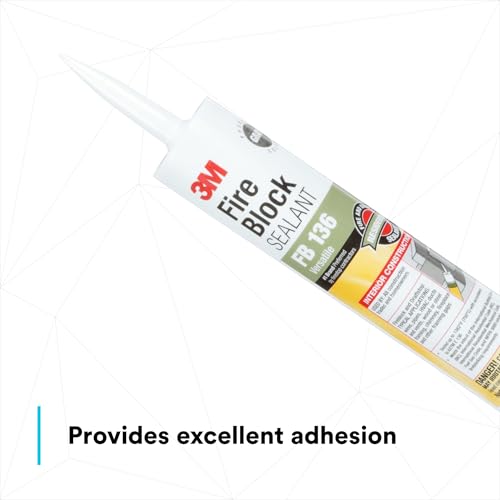 3M Fire Block Sealant FB136, Gray, 10.1 fl oz Cartridge, Single Component