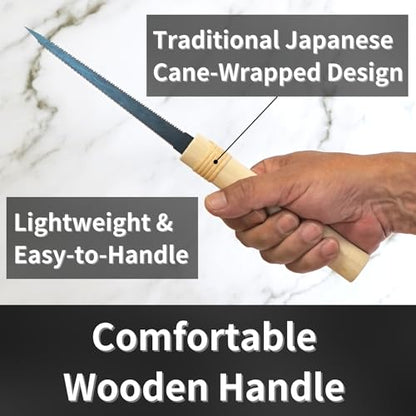 Japanese Pull Saw Woodworking Mini Keyhole Saw 4-3/4" Made in JAPAN, Ryoba Double-Edge Handsaw for Wood, Plywood, Drywall, Sheetrock, Gypsum Board, Plasterboard, Wood Handle - color: 4-3/4" Keyhole (Ryoba)