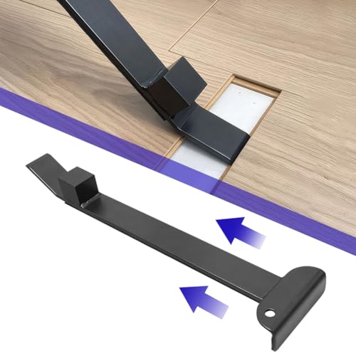 Heavy Duty Pull Bar and Pry Bar, 17" Professional Pull Back Hook, Wear Resist Floating Floor Installation Tool, Rust Proof Wood Board Pry Bar for Laminate Flooring Installation