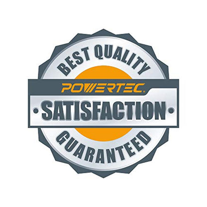 POWERTEC Sanding Block w/ 40 Sheets Hook and Loop Sandpaper (40, 80, 120, 180 Grit, 10 Each) for Woodworking, Sanding Tool for Wood, Crafts, Auto Body, Paint, Drywall (71435)