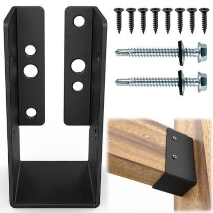 24 PCS Concealed Joist Hanger,Concealed-Flange Hanger,for 2"x4" Beam - size: Powder Coated 2" x 4"- 24 PCS