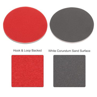 uxcell 10pcs 1500 Grit Sanding Sponge 5" Hook and Loop Sanding Disc - size: 5 Inch, style: 1500 Grit