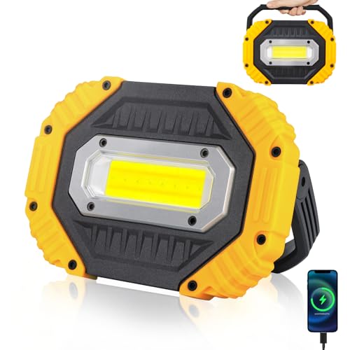 YXQUA 30W Rechargeable LED Work Light, 3000LM IP65 Magnetic Base - size: 5.75 inches