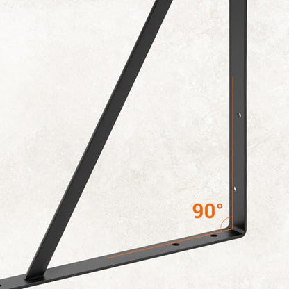 HOME MASTER HARDWARE 20x13 Inch Heavy Duty Shelf Brackets, Black 4 Pack - color: Black, size: 20 inch x 13 inch-4pcs