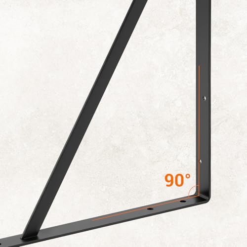 HOME MASTER HARDWARE 20x13 Inch Heavy Duty Shelf Brackets, Black 4 Pack - color: Black, size: 20 inch x 13 inch-4pcs