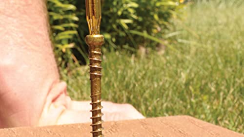 GRK Fasteners #8 x 3-1/8" Finish & Trim Head Screws, 100 PCS - color: Gold, size: #8 x 3-1/8"