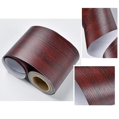Wood Grain Repair Tape 3.15" x 32 feet Wood Grain Tape Self-Adhesive Wood Tape for Furniture Flooring Cabinets Doors Windows Handmade DIY (Red Oak Grain) - color: Red oak grain