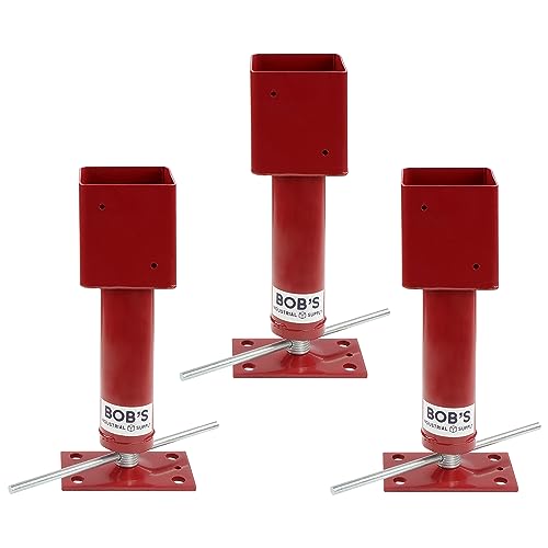 BISupply Screw Jack Post 3 Pack - Temporary House Jacks for Leveling 4x4 Crawlspace Basement Shore Beams - size: 3 Pack
