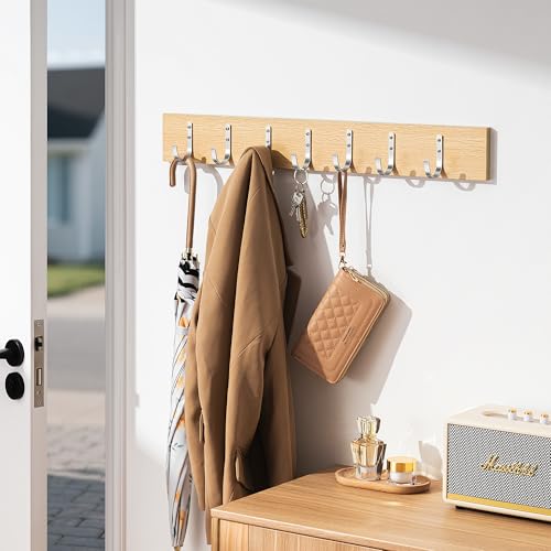 22LB Wall Hooks for Hanging Towel/Coat, Brushed Nickel 5 Pack - color: Silver, size: 5 Pack