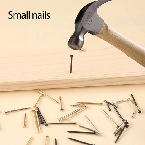 newlng 500PCS Small Nail Round Head Tiny Nails String Art Nails Hand-Made Hardware Accessories Fasteners Mini Nail 1.5 X 15mm/0.06"X0.6"(DXL) Golden - color: Golden1.5*15mm