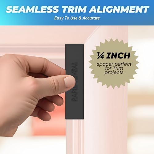 Rapid Reveal - Trim Reveal Tool - 1/4" Trim Gauge - Door Reveal Marking Tool - Durable ABS Plastic - Accurate Jamb Marking - Finish Carpentry & Woodworking Tool - Made in The USA (1/4 Inch Spacer) - size: 1/4 Inch