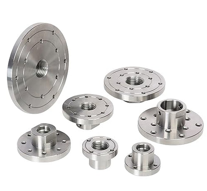 6" Wood Lathe Steel Faceplate, 1-1/4”x8TPI Spindle Thread Woodworking Machine Chuck Face Plate
