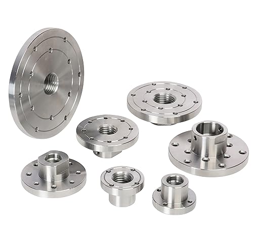 4" Wood Lathe Steel Faceplate, 1”x8TPI Spindle Thread Woodworking Machine Chuck Face Plate
