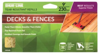 Shur-Line 2006127 9" Inch Deck & Fence Paint & Stain Pad Refill - Quantity of (2)