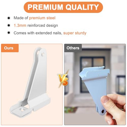 Storm Door Closer Bracket, Reinforced Repair Jamb Bracket Compatible with Andersen Emco, Larson, Pella, 40201 Door Repair Kit, Protecting Doors from Damage from Strong Winds (White) - style: White