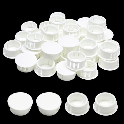 EASYEAH 25PCS 3/4"(19mm) White Plastic Hole Plugs, Screw Hole Plugs - size: 3/4"/19mm