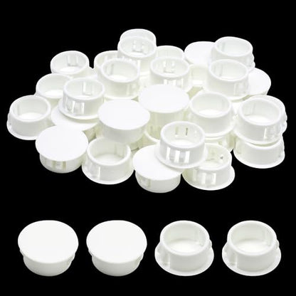 EASYEAH 25PCS 3/4"(19mm) White Plastic Hole Plugs, Screw Hole Plugs - size: 3/4"/19mm