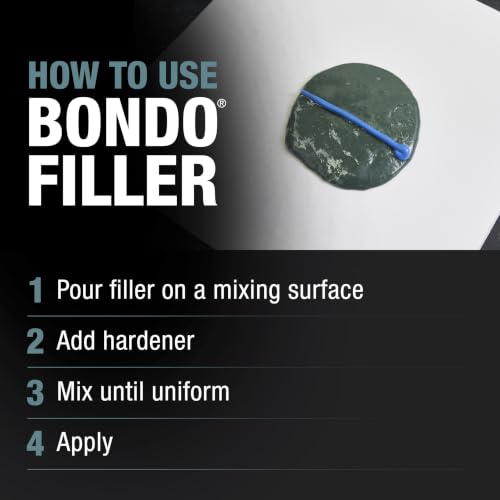 3M Bondo Short Strand Fiberglass Reinforced Filler 1.37 LB (621 g) with Bondo Cream Hardener 0.5 oz (14g), Repair Holes Up To 0.5 IN, Waterproof (SS-PT-ES) - size: 0.5 Ounce (Pack of 1)