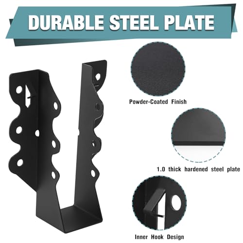 24PCS 2x6 Joist Hanger,Joist Bracket,Hurricane Ties for Rafter - size: 24PCS, style: 2''X6'' Joist Hanger