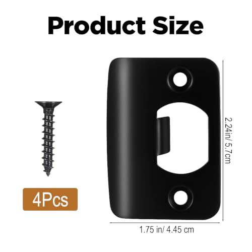 Door Plate Extended Strike Matte Black Heavy Duty Security