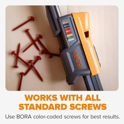 BORA Pro Compact Metal Pocket Hole Jig Complete Kit, Auto-Calibrating - size: Compact Jig