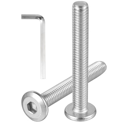 COCO Park M6-1.0 x 65mm Flat Head Socket Head Cap Screws with Hex Spanner Bolts Kit, 304 Stainless Steel 18-8, Full Thread Countersunk Bolts, 20pcs - size: M6-1.0 x 65mm