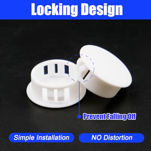 30Pcs 3/4"(19mm) White Plastic Hole Plugs, White Hole Plugs Hardware Plugs for Round Holes, Knockout Plugs Screw Hole Plugs for Reserved Holes in Kitchen Cabinet - style: 30PCS-3/4inch