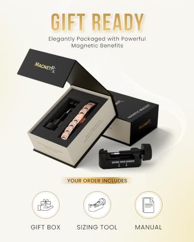 MagnetRX® EllipseMAX Copper Magnetic Bracelets for Men (Arrow) - color: 5X Strength - EllipseMAX (5,000 Gauss) - Arrow Style
