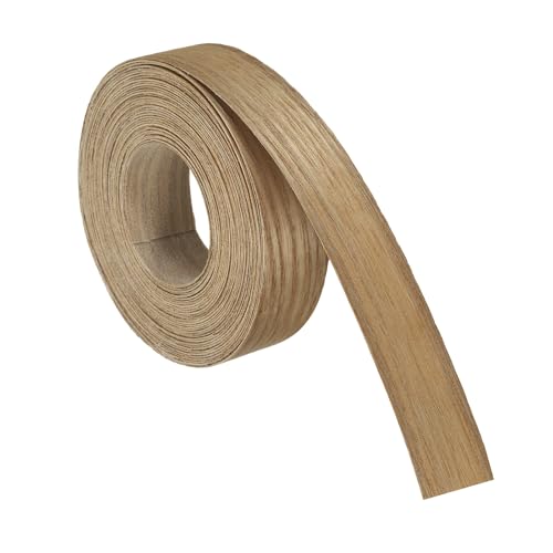 uxcell 1 Inch x 26ft Wood Veneer Edge Banding, Pre-Glued Flexible Ash Edging Strips, Iron on with Hot Melt Adhesive Wood Tape for Cabinet Repair and Furniture Restoration - size: 1 Inch x 26ft