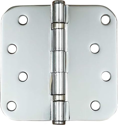 Ball Bearing Door Hinges Polished Chrome 4 Inch - 5/8 Inch Radius 6-Pack - color: Polished Chrome, size: 4" x 4" 5/8" radius (Pack of 6)