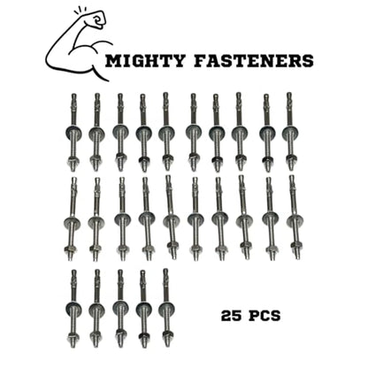 Mighty Fasteners 304 Stainless Steel Wedge Anchors 1/4" X 3-1/4" - 25 Pack - size: 1/4" X 3-1/4"