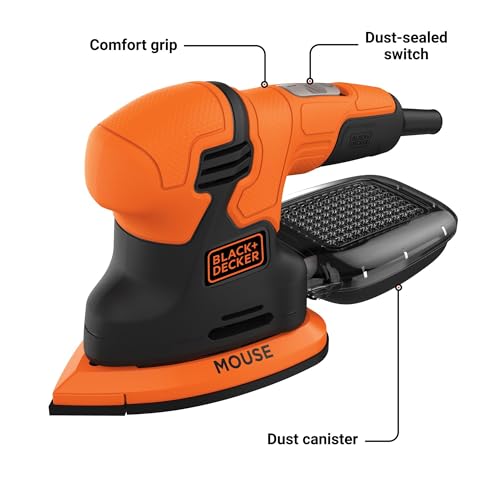 BLACK+DECKER MOUSE 1.2 Amp Electric Detail Sander (BDEMS200C)