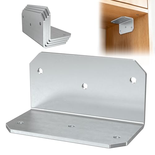 2x4 Inch 90 Degree Corner Bracket, 200 LBS, Galvanized, 4 Pack - color: Galvanized-4PCS