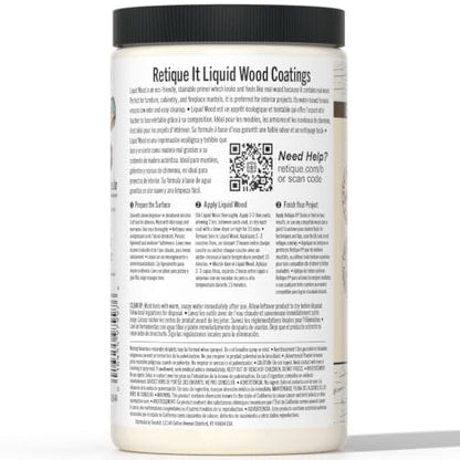 Retique It Liquid Wood - Real Wood Coating (32oz / Bleached) - color: 2 Bleached Wood, size: 32 Fl Oz (Pack of 1)