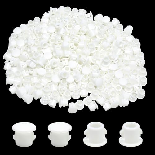 0.19 in/5 mm Plastic Hole Plugs, White Screw Hole Cover - style: 5mm(0.19")
