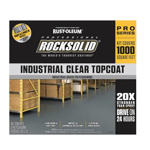 RockSolid Professional Industrial Floor High Gloss Clear Coating Kit - color: Clear