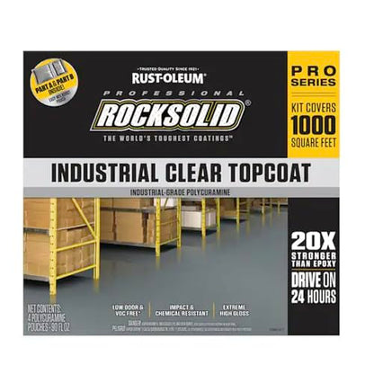 RockSolid Professional Industrial Floor High Gloss Clear Coating Kit - color: Clear