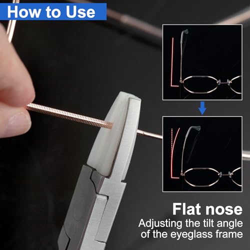 Round & Flat Nose Nylon Jaw Eyeglasses Frame Pliers 2 PCS - size: 2 piece